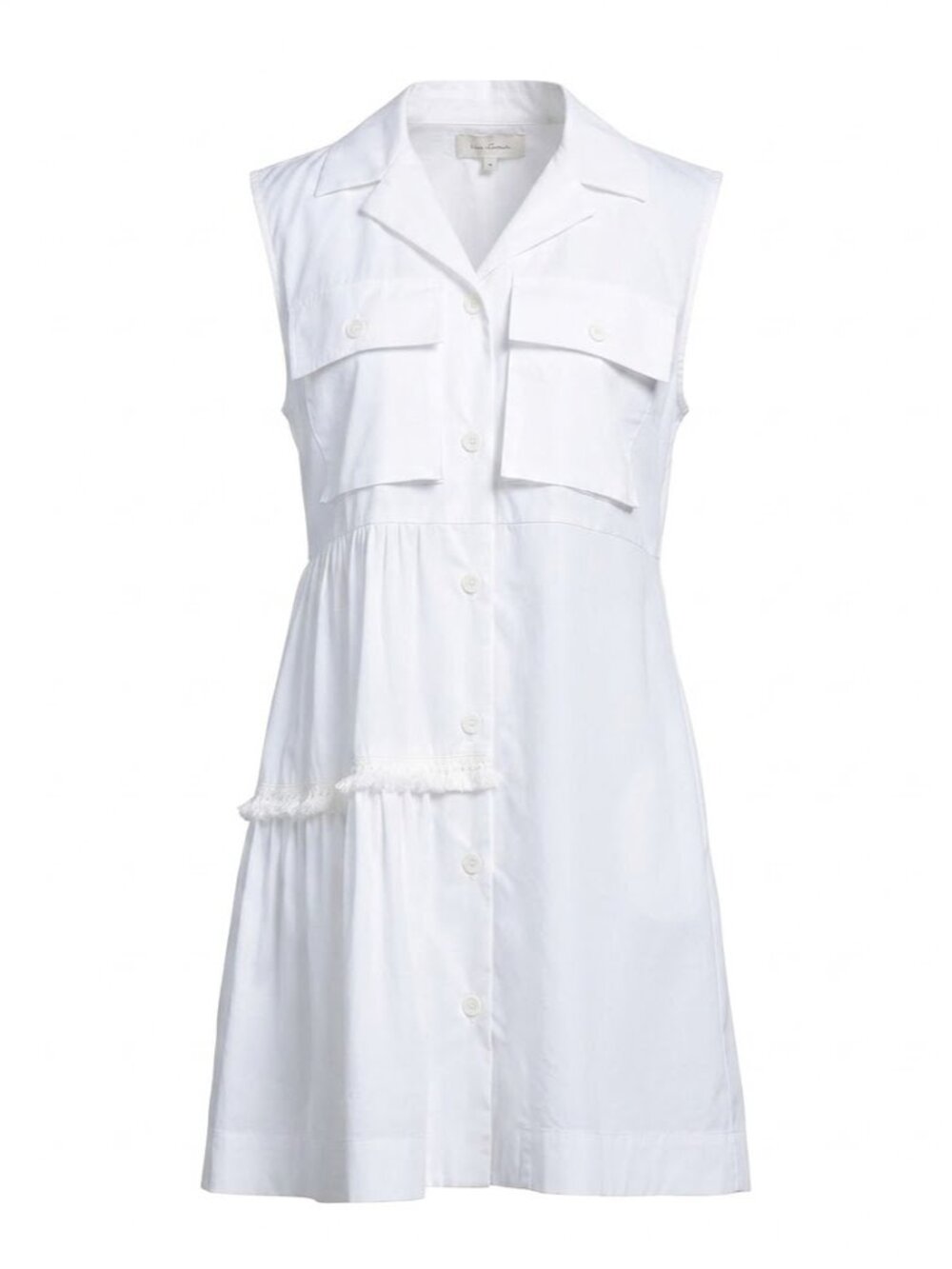Anna Molinari White Poplin Cotton Shirt Dress